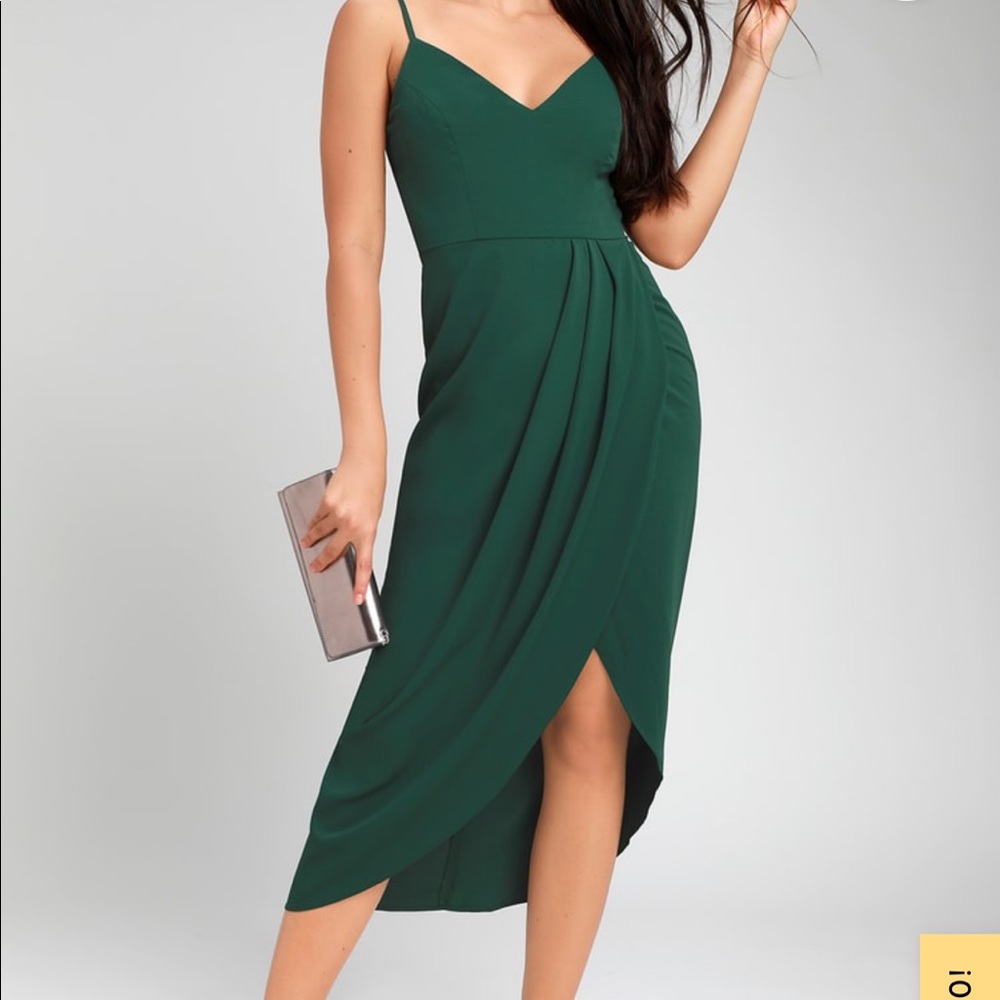 Lulus Dark Green Midi Dress